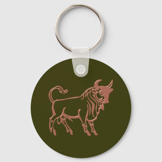 Sternzeichen Stier zodiac sign Taurus Key Ring (Front)