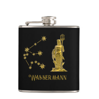 Sternzeichen Wassermann - Hip Flask