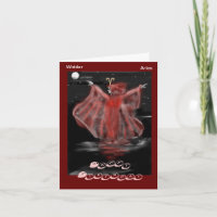 Sternzeichen Widder,Aries  Geburtstagskarte