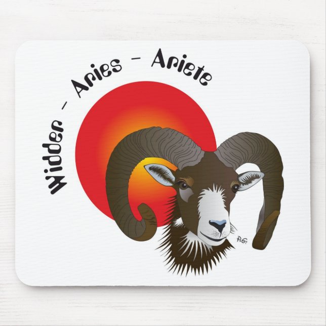 Sternzeichen Widder Mauspad Mouse Mat (Front)