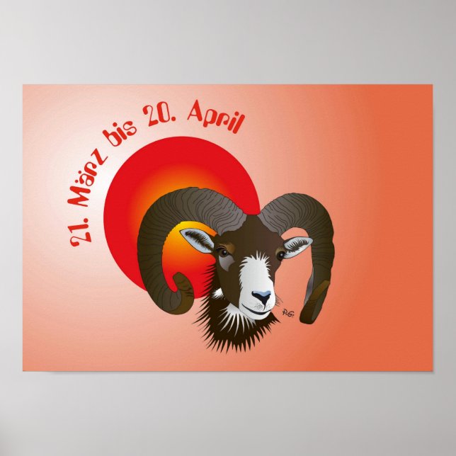 Sternzeichen - Widder Poster (Front)