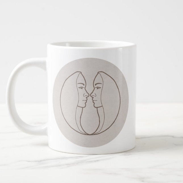 Sternzeichen Zwilling Large Coffee Mug (Left)