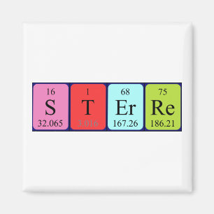 Sterre periodic table name magnet