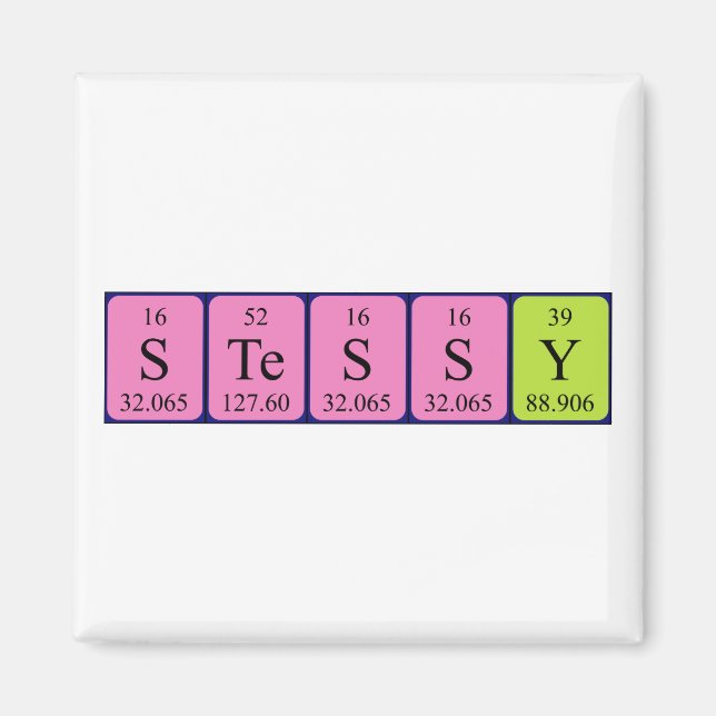 Stessy periodic table name magnet (Front)