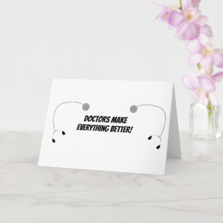 Stethescope Better Doctor Day Personalise Card