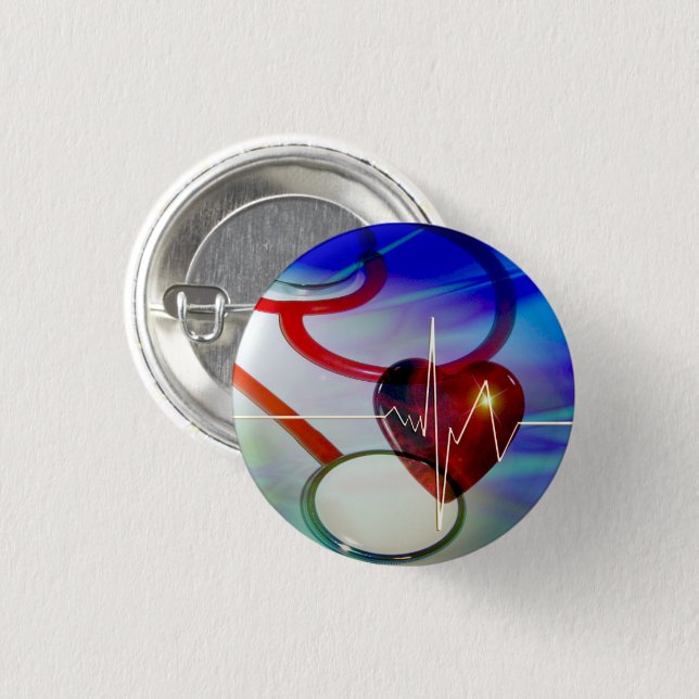 Stethoscope and Heartbeat Button (Front & Back)