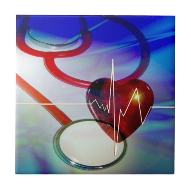 Stethoscope and Heartbeat Tile (Front)