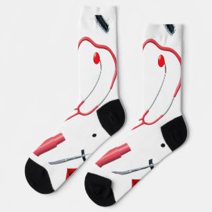 Stethoscope and makeup socks