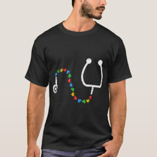 Stethoscope Autism Awareness Medical RN Nurse Doct T-Shirt