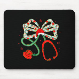 Stethoscope Christmas Nurse Health Worker Santa Xm Mouse Mat