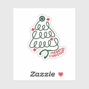 Stethoscope Christmas Tree Lights Nursing Scrubs 