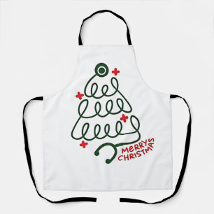 Stethoscope Christmas Tree Lights Nursing Scrubs  Apron