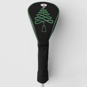 Stethoscope Christmas Tree Nurse Scrub Xmas  Golf Head Cover