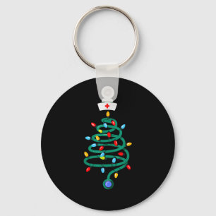 Stethoscope Christmas Tree Registered Doctor Nurse Key Ring