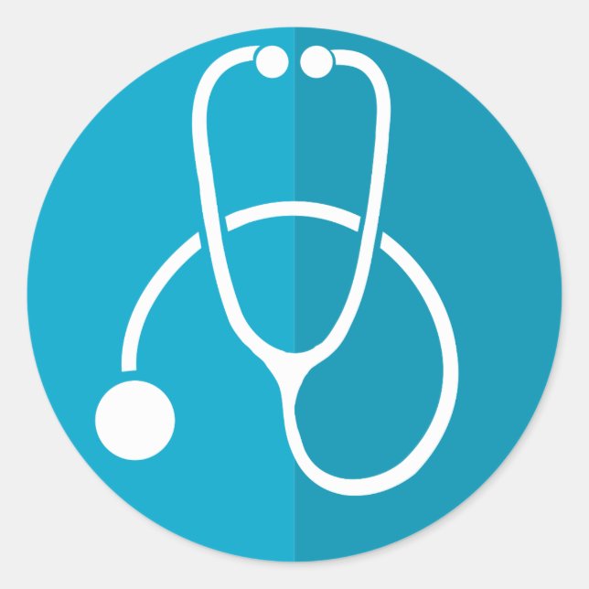 Stethoscope Classic Round Sticker (Front)