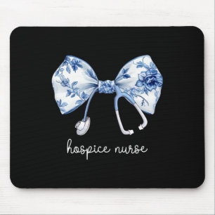 Stethoscope Coquette Bow Hospice Nurse Aide Pallia Mouse Mat