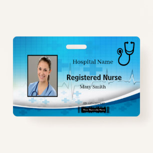 Stethoscope Cross Medical Photo ID ID Badge