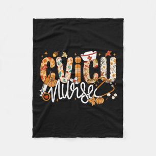Stethoscope Cvicu Nurse Fall Yall Autumn Leaves Th Fleece Blanket