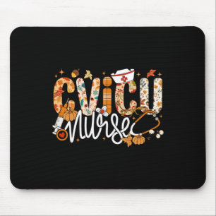Stethoscope Cvicu Nurse Fall Yall Autumn Leaves Th Mouse Mat