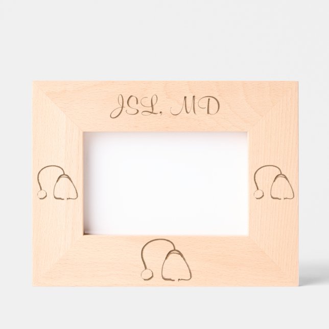 Stethoscope Doctors Nurses Healthcare Laser Etched Frames (Front)
