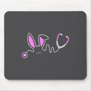 Stethoscope Easter Bunny Nurse Doctor Egg Ears Mouse Mat