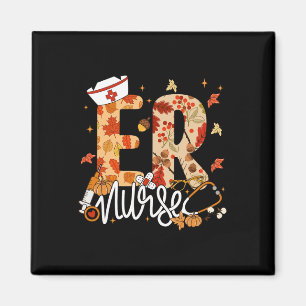 Stethoscope Er Nurse Fall Yall Autumn Leaves Thank Magnet