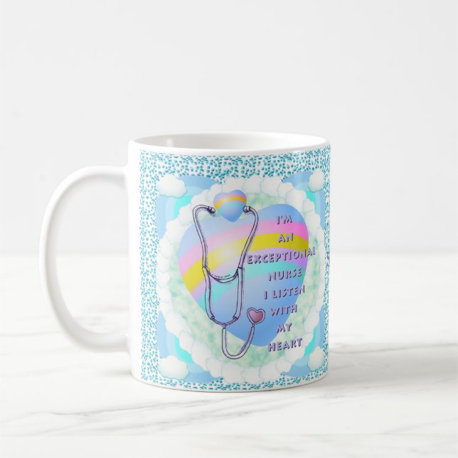 Stethoscope exceptional nurse  coffee mug (Left)