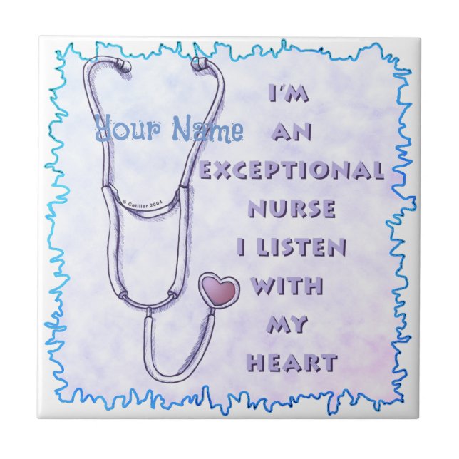 Stethoscope exceptional nurse  tile (Front)