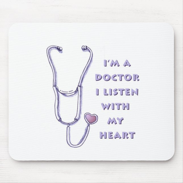 Stethoscope Heart doctor Mouse Mat (Front)