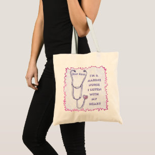 Stethoscope Heart Marine Nurse  Tote Bag
