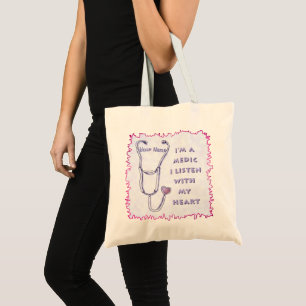 Stethoscope Heart Medic Nurse  Tote Bag