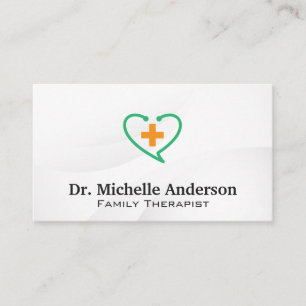 Stethoscope Heart Plus Logo Business Card