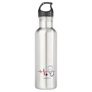 Stethoscope Heartbeat Medical 710 Ml Water Bottle