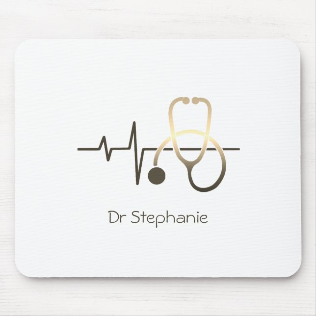 Stethoscope Heartbeat Medical Mouse Mat (Front)