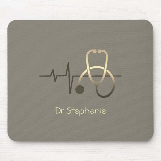 Stethoscope Heartbeat Medical Mouse Mat (Front)