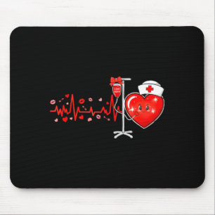 Stethoscope Heartbeat Nurse Valentines Day Rn Er N Mouse Mat