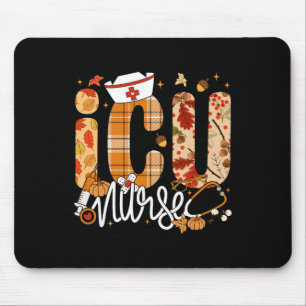 Stethoscope Icu Nurse Fall Yall Autumn Leaves Than Mouse Mat
