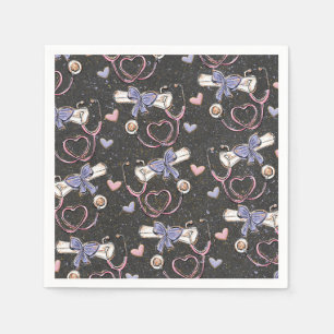 Stethoscope Medical Graduation Napkin