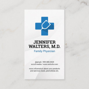 Stethoscope Medicine Logo Medical Doctor Business Card