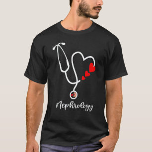 Stethoscope Nephrology Nurse Happy Valentines Day T-Shirt