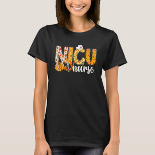 Stethoscope NICU Nurse Fall Yall Autumn Leaves Tha T-Shirt