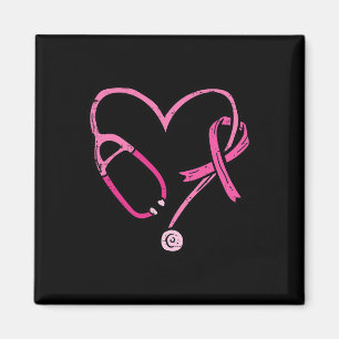 Stethoscope Nurse Medical Breast Cancer Awareness Magnet