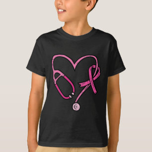 Stethoscope Nurse Medical Breast Cancer Awareness T-Shirt