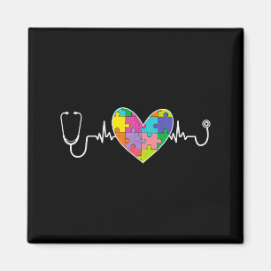 Stethoscope nurse nursing scrub autism awareness magnet