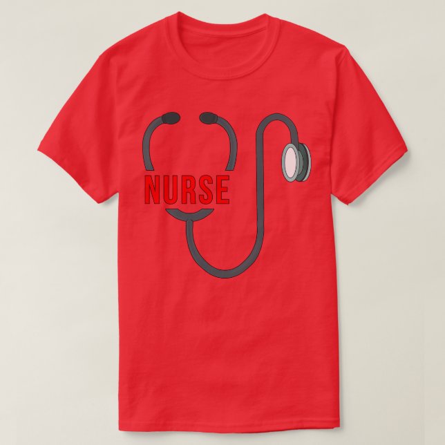 Stethoscope Nurse T-Shirt (Design Front)