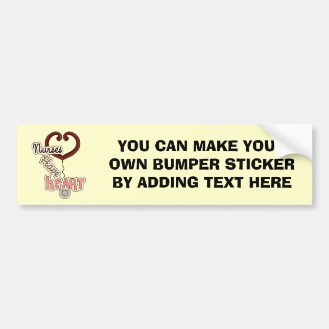 Stethoscope Nurses Have Heart T-shirts and GIfts Bumper Sticker (Front)