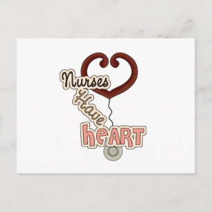 Stethoscope Nurses Have Heart T-shirts and GIfts Postcard
