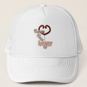 Stethoscope Nurses Have Heart T-shirts and GIfts Trucker Hat
