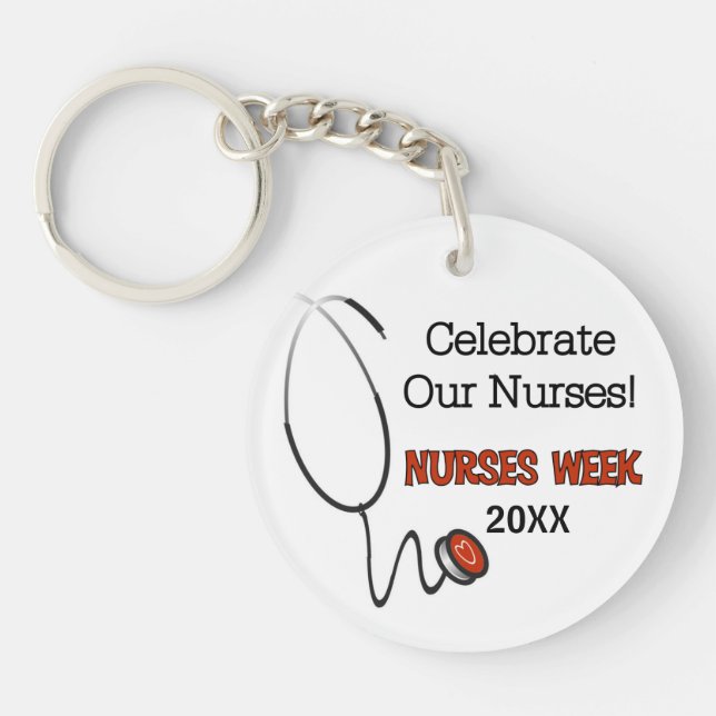 Stethoscope Nurses Week Custom Keychain (Front)