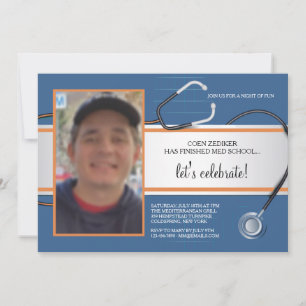 Stethoscope Photo Custom Invitations